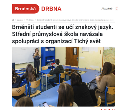 Brněnští studenti se učí znakový jazyk s Tichým jazykem